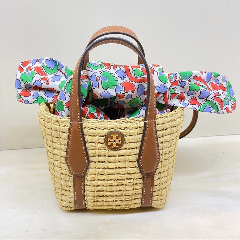 Tory Burch Blake Nano straw tote